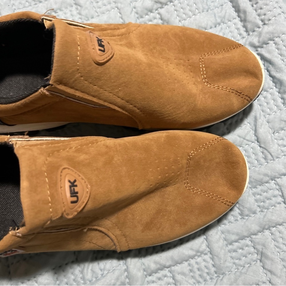 Men's UFK Sport Slip On Shoes Camel Brown Size 43 (9.5) Great Condition - Picture 5 of 13